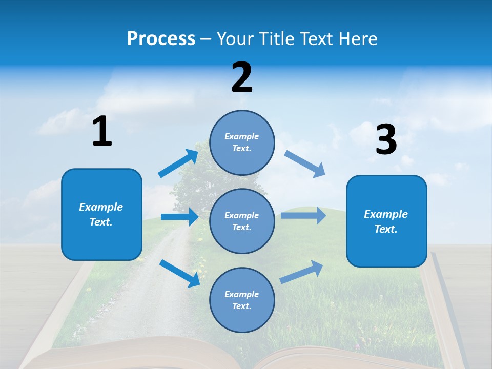 An Open Book With A Tree On Top Of It PowerPoint Template