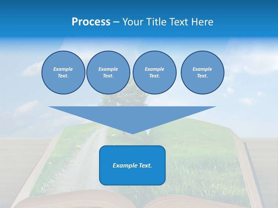 An Open Book With A Tree On Top Of It PowerPoint Template
