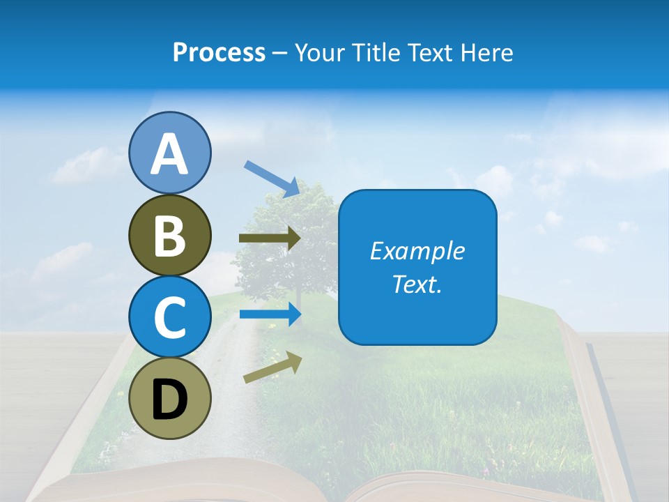 An Open Book With A Tree On Top Of It PowerPoint Template