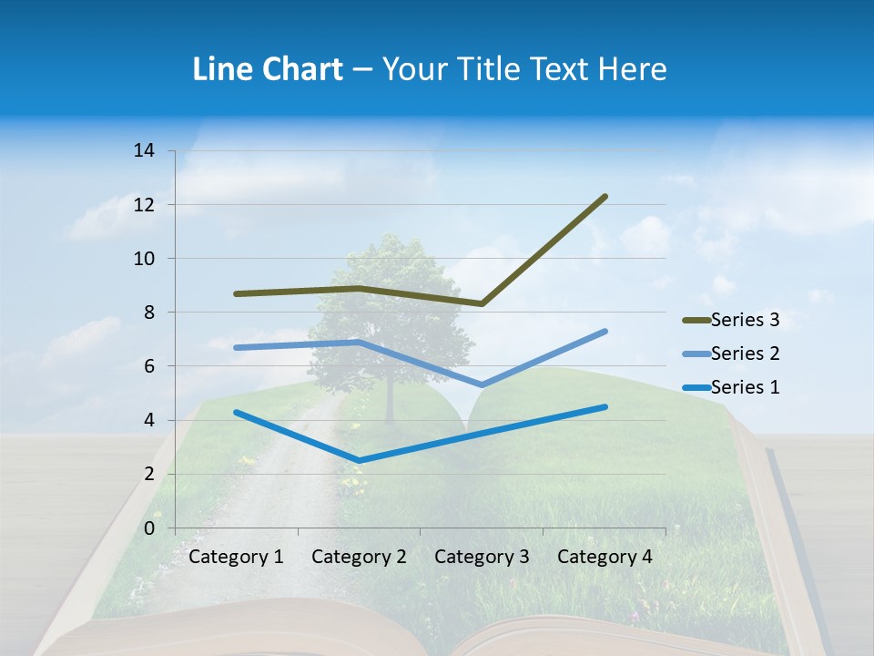 An Open Book With A Tree On Top Of It PowerPoint Template