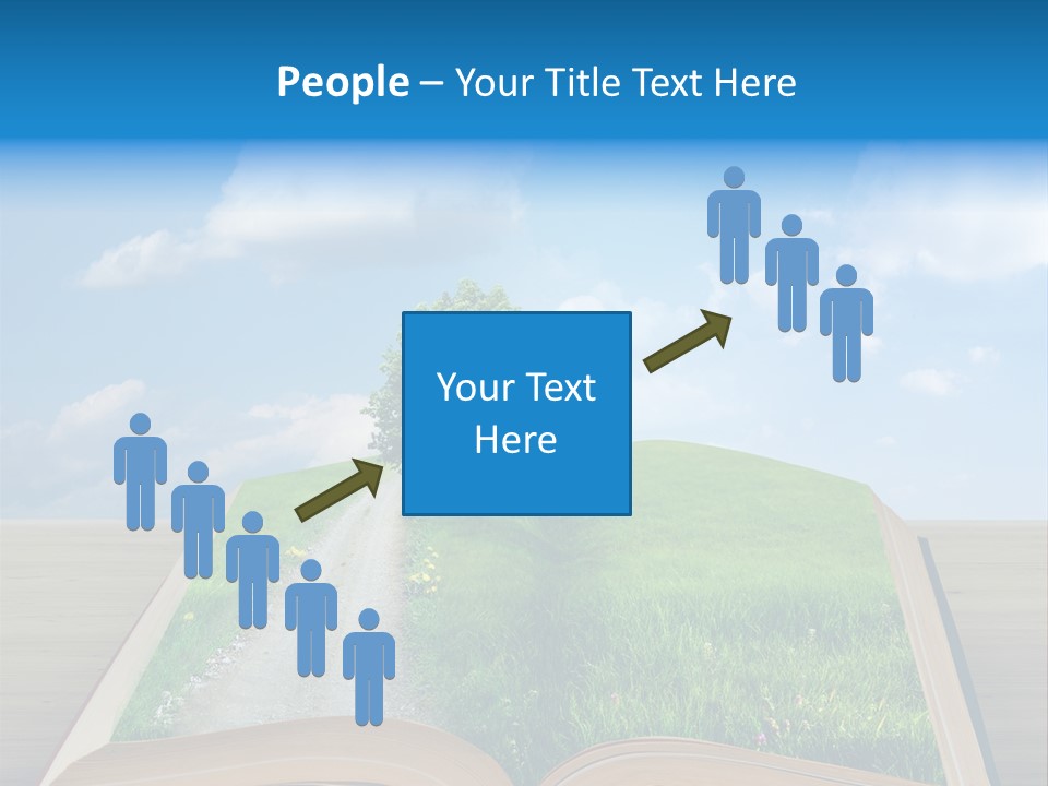 An Open Book With A Tree On Top Of It PowerPoint Template