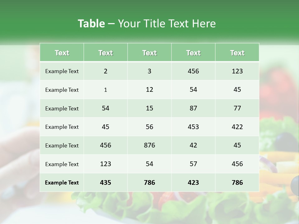 Restaurant Lunch Fresh PowerPoint Template