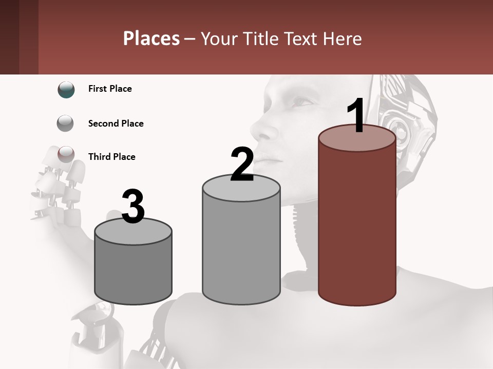 Cybernetics White Robotic PowerPoint Template