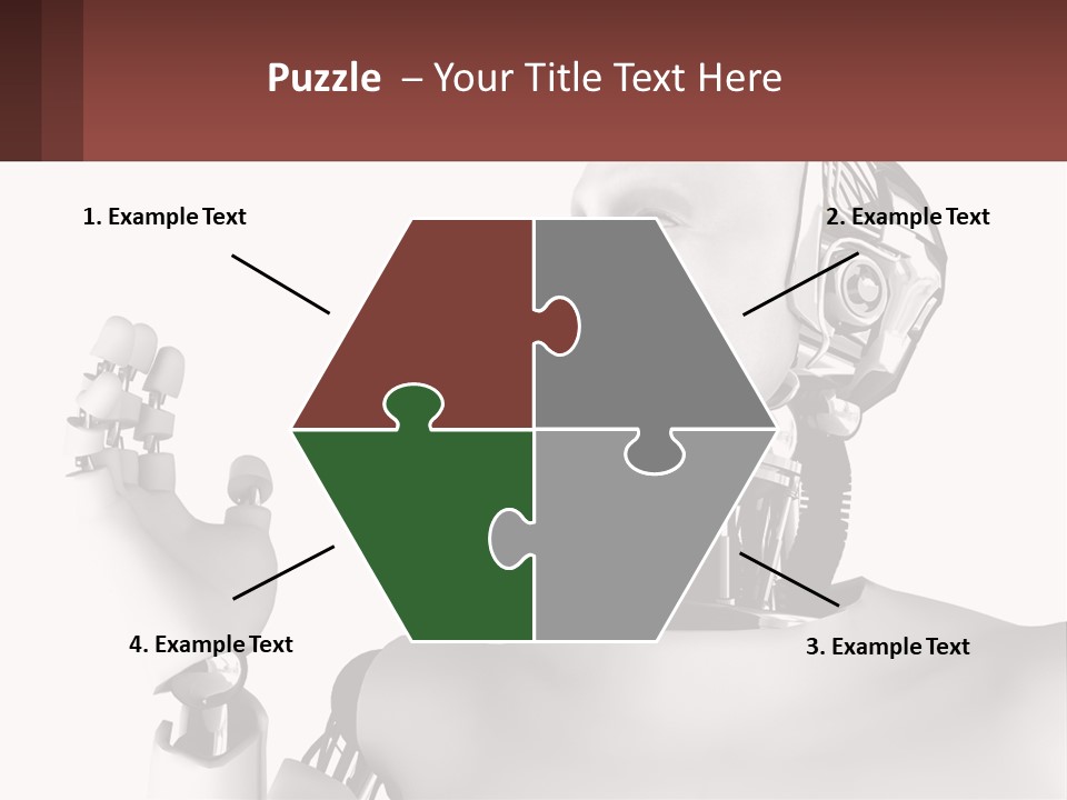 Cybernetics White Robotic PowerPoint Template