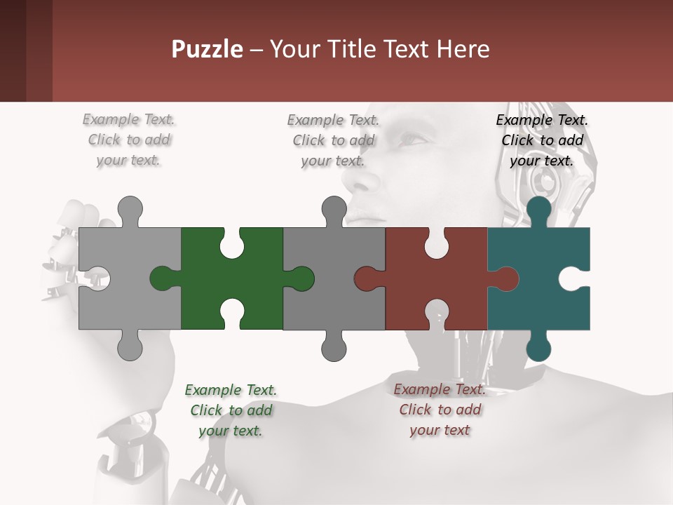 Cybernetics White Robotic PowerPoint Template