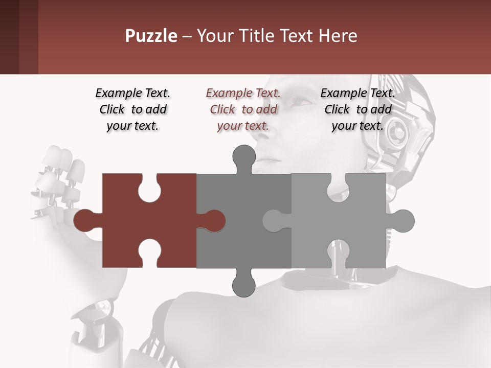 Cybernetics White Robotic PowerPoint Template