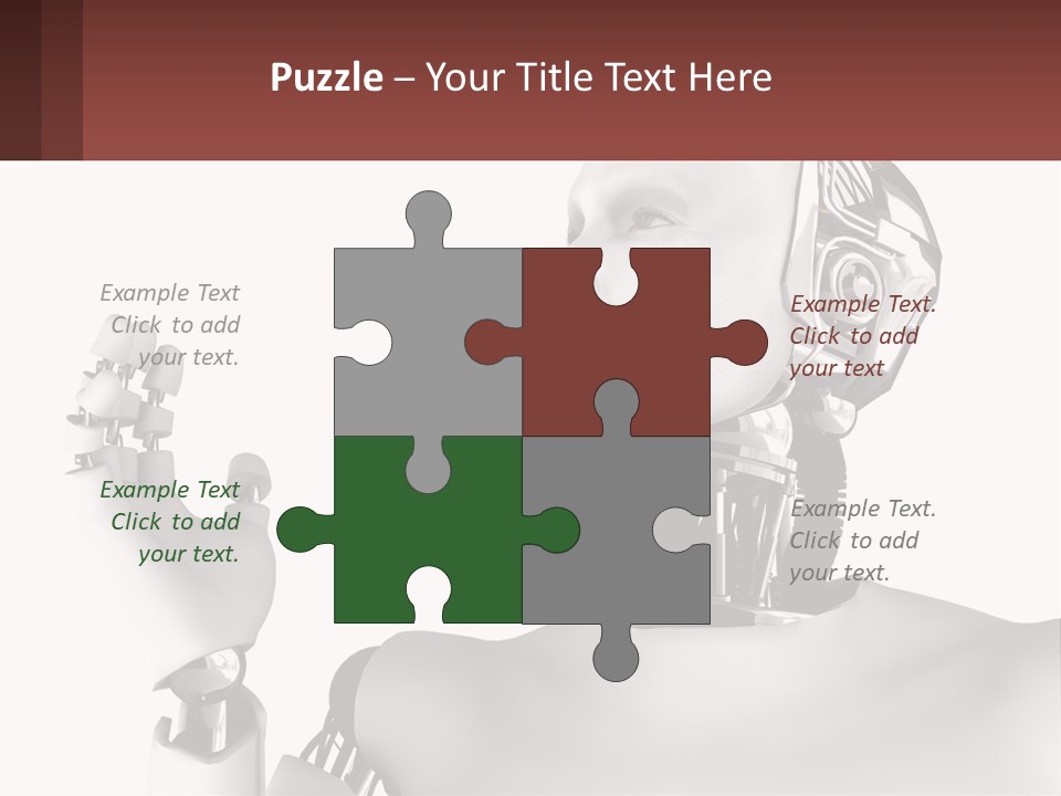 Cybernetics White Robotic PowerPoint Template