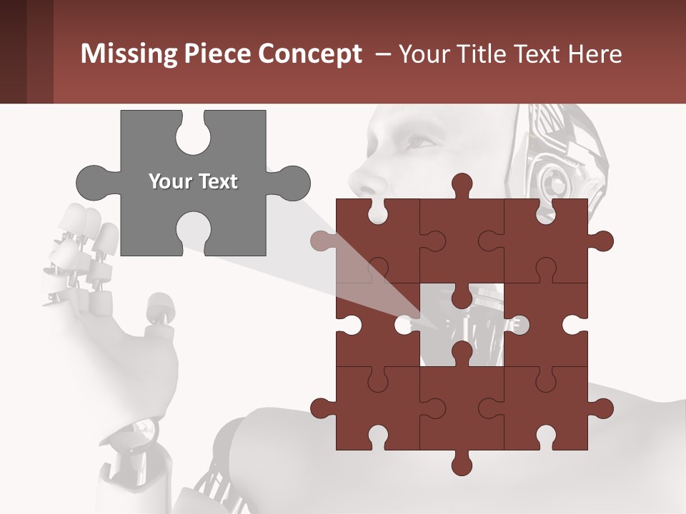 Cybernetics White Robotic PowerPoint Template