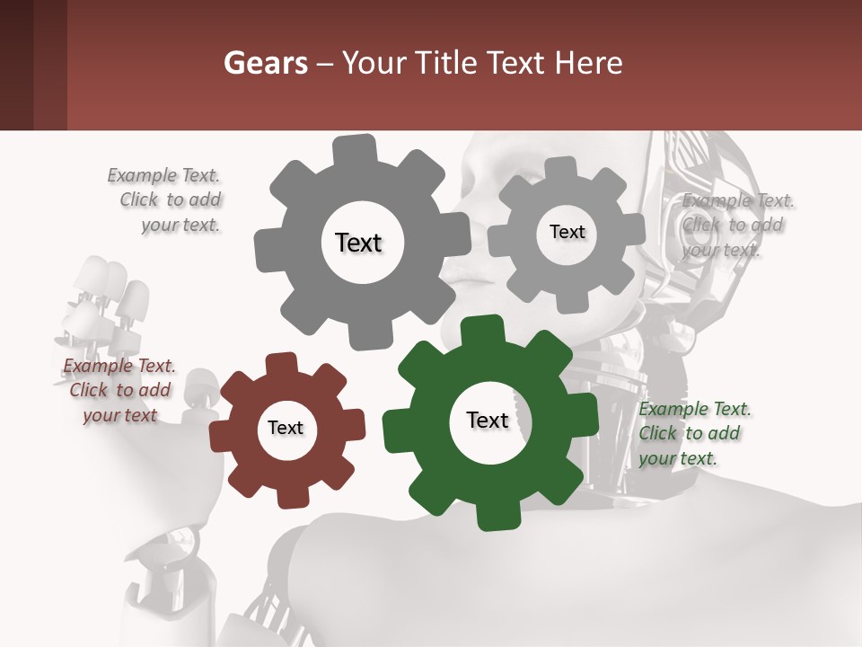 Cybernetics White Robotic PowerPoint Template