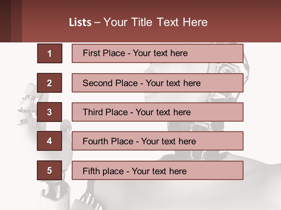 Cybernetics White Robotic PowerPoint Template