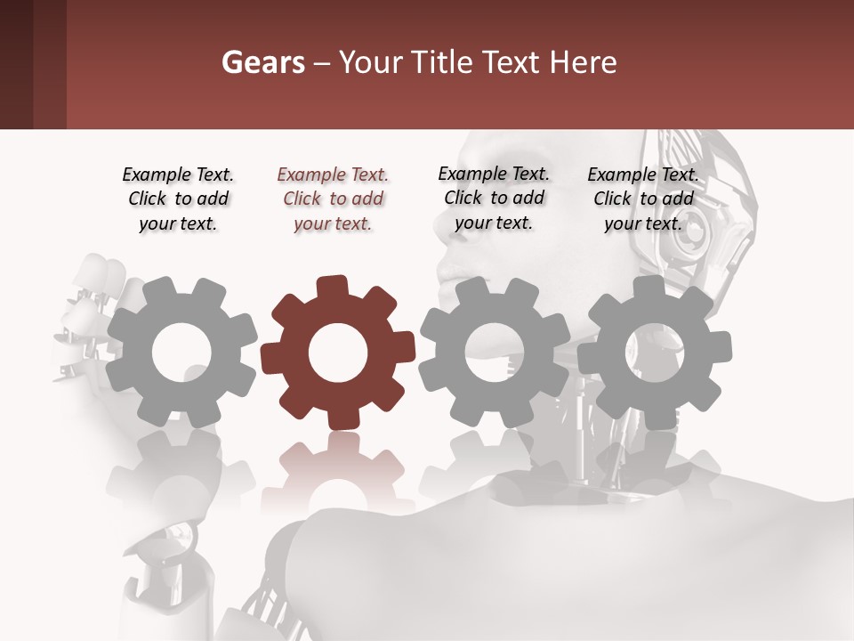 Cybernetics White Robotic PowerPoint Template