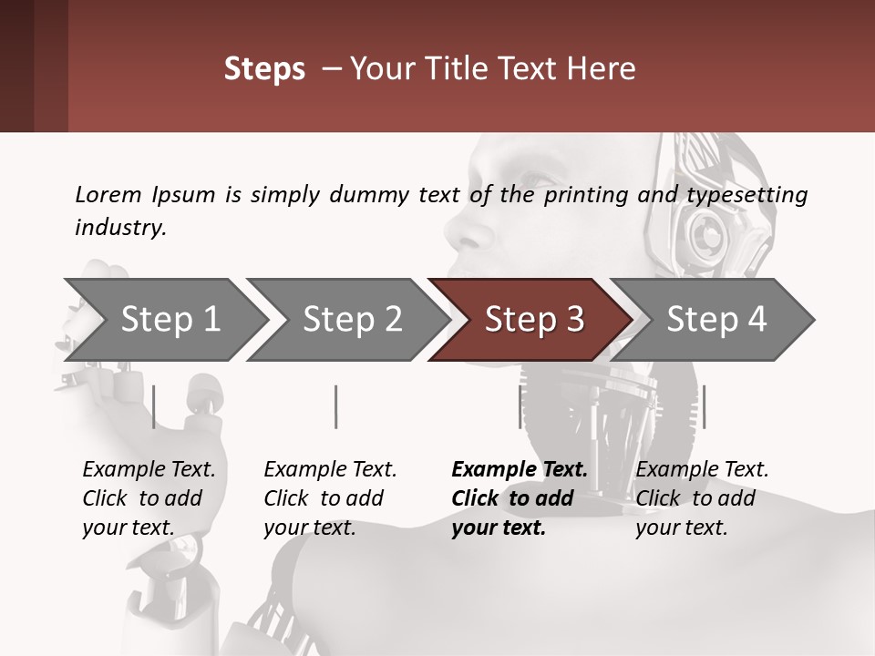 Cybernetics White Robotic PowerPoint Template