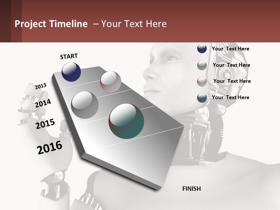 Cybernetics White Robotic PowerPoint Template