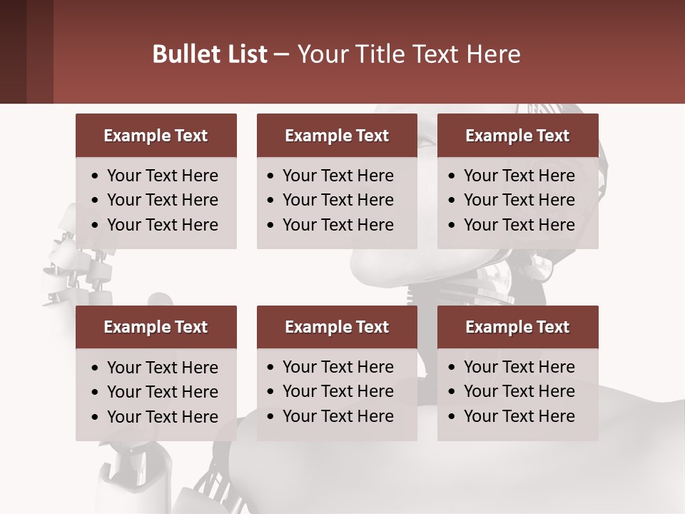 Cybernetics White Robotic PowerPoint Template