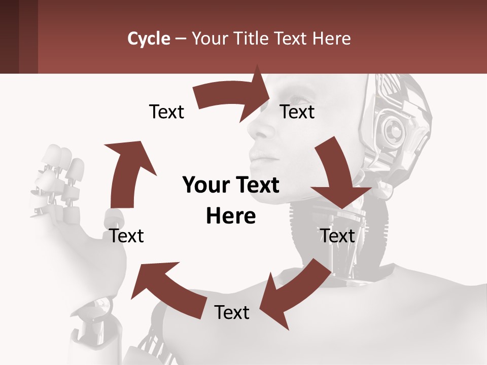 Cybernetics White Robotic PowerPoint Template