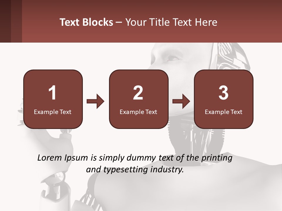 Cybernetics White Robotic PowerPoint Template
