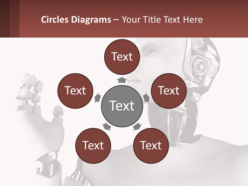 Cybernetics White Robotic PowerPoint Template