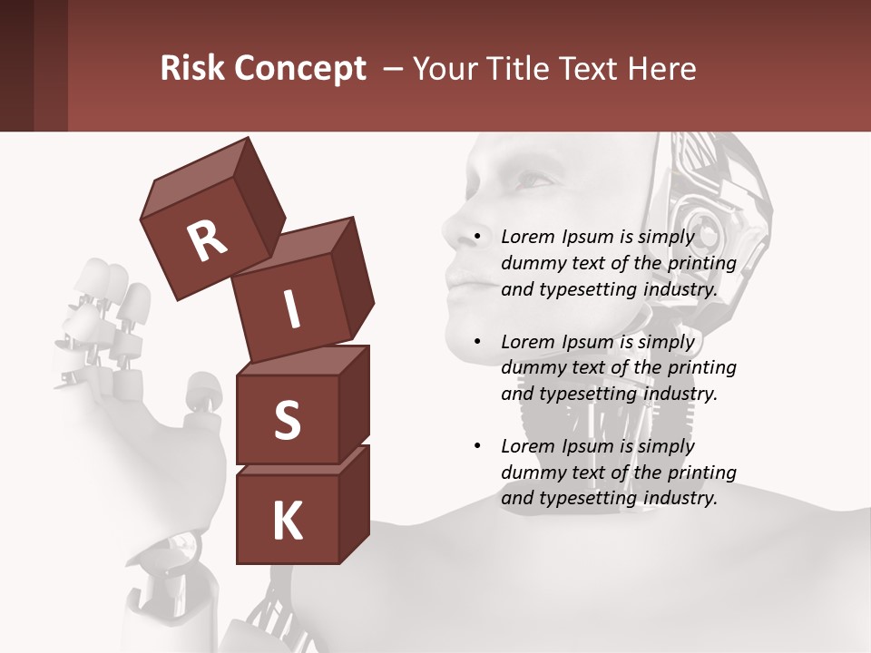 Cybernetics White Robotic PowerPoint Template