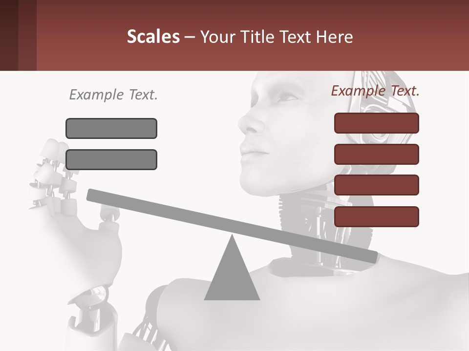 Cybernetics White Robotic PowerPoint Template