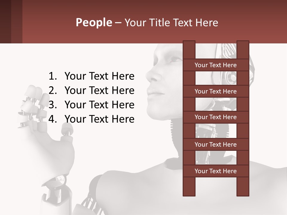 Cybernetics White Robotic PowerPoint Template