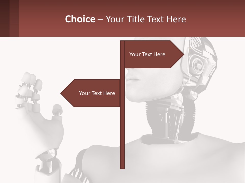 Cybernetics White Robotic PowerPoint Template