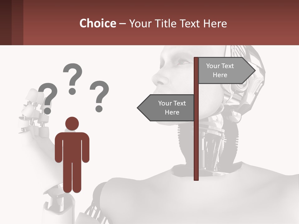 Cybernetics White Robotic PowerPoint Template