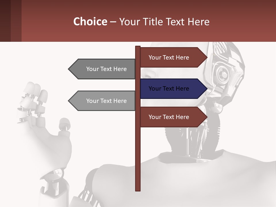 Cybernetics White Robotic PowerPoint Template