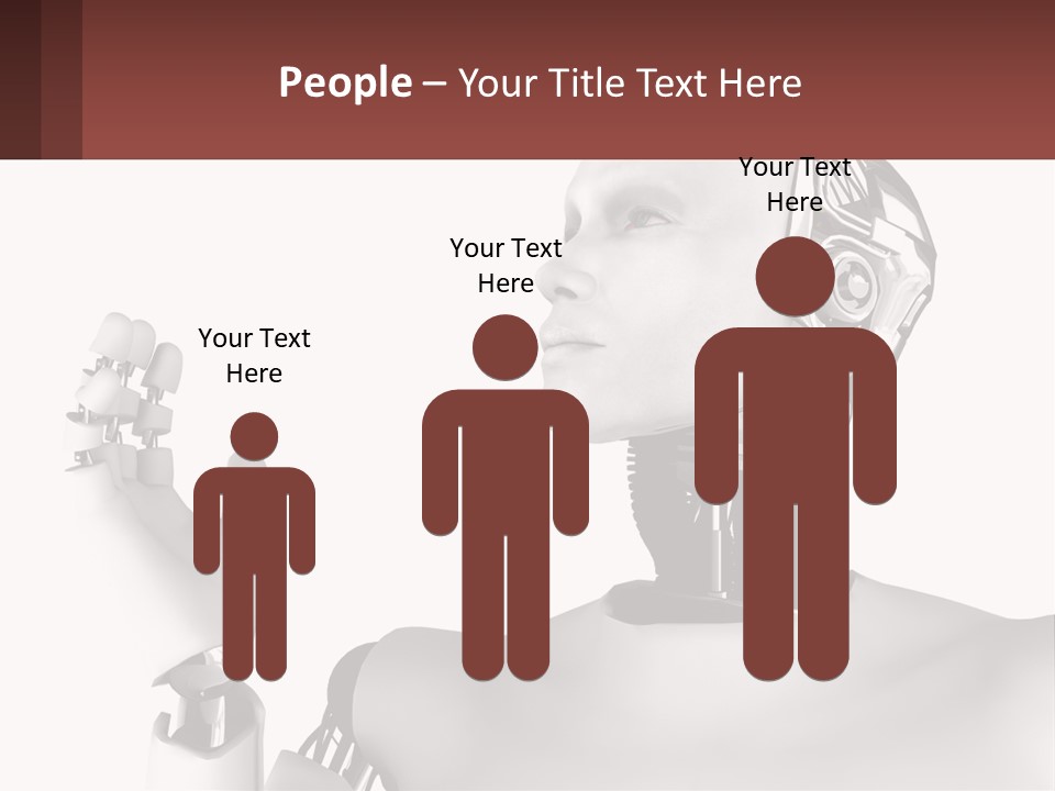 Cybernetics White Robotic PowerPoint Template