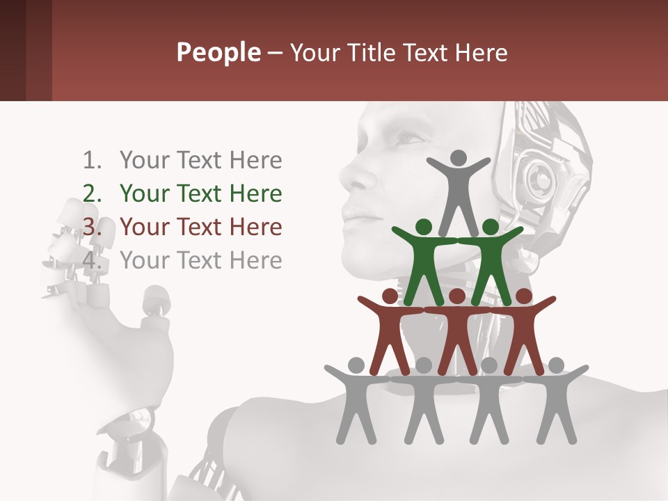 Cybernetics White Robotic PowerPoint Template