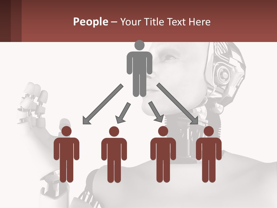 Cybernetics White Robotic PowerPoint Template