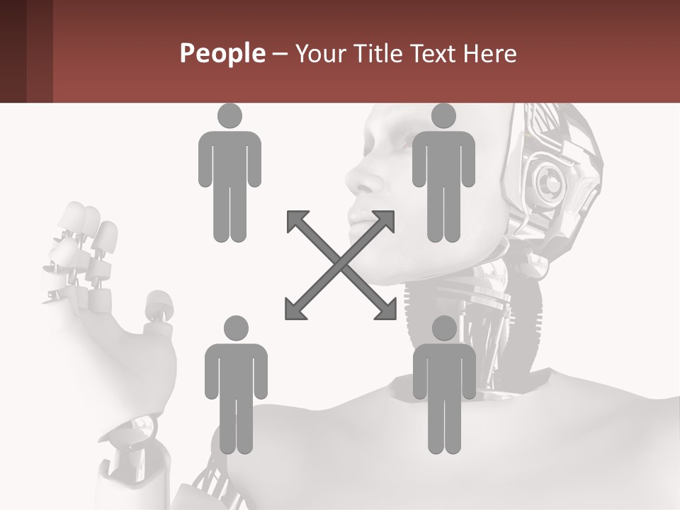 Cybernetics White Robotic PowerPoint Template