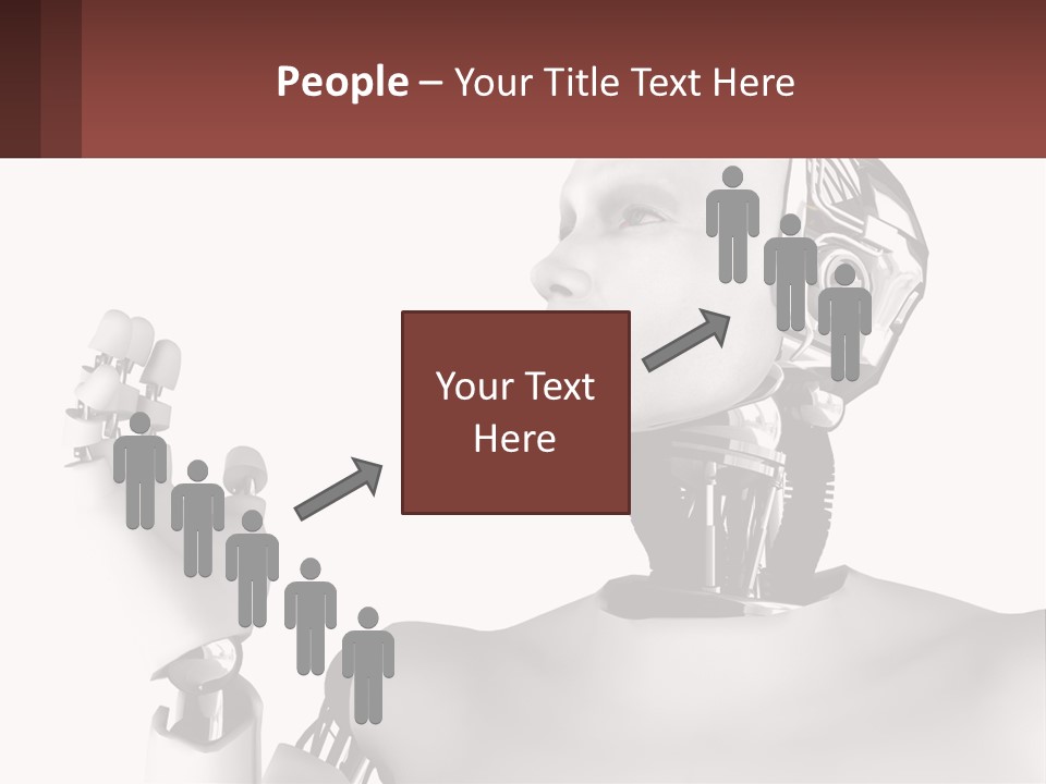 Cybernetics White Robotic PowerPoint Template