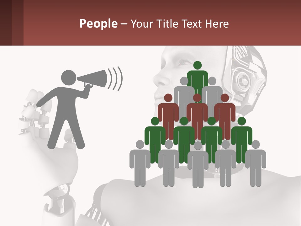 Cybernetics White Robotic PowerPoint Template