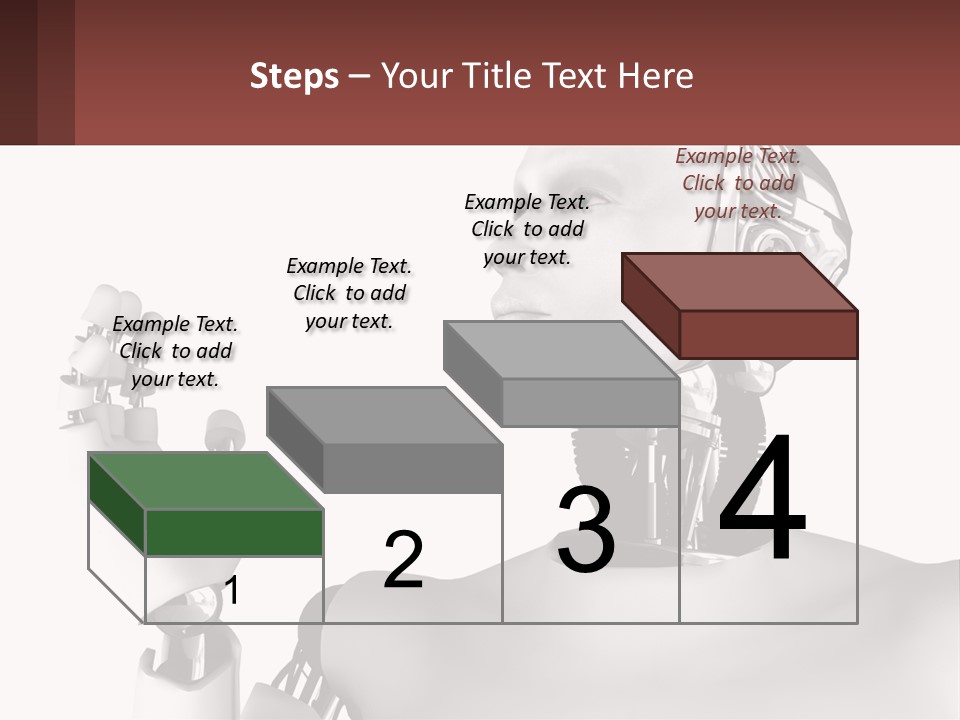 Cybernetics White Robotic PowerPoint Template