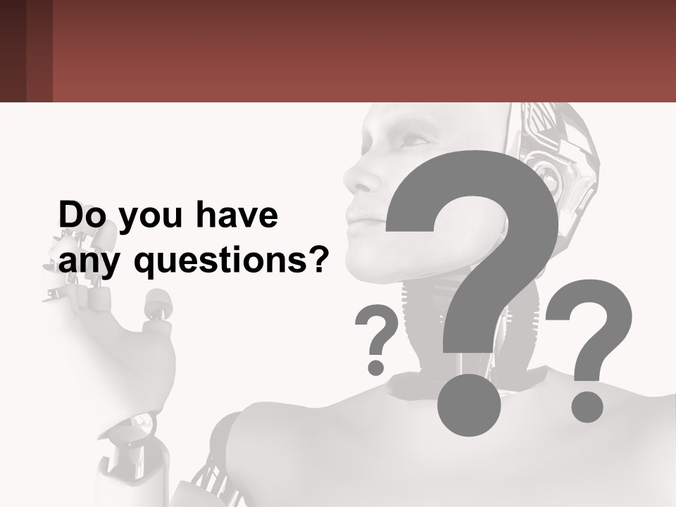 Cybernetics White Robotic PowerPoint Template