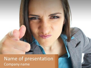 Businesswoman Professional Hand PowerPoint Template