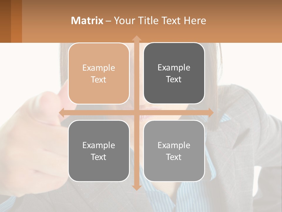 Businesswoman Professional Hand PowerPoint Template