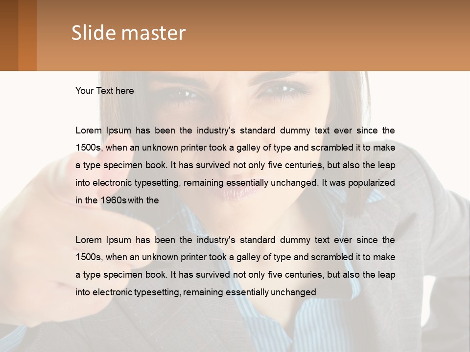 Businesswoman Professional Hand PowerPoint Template