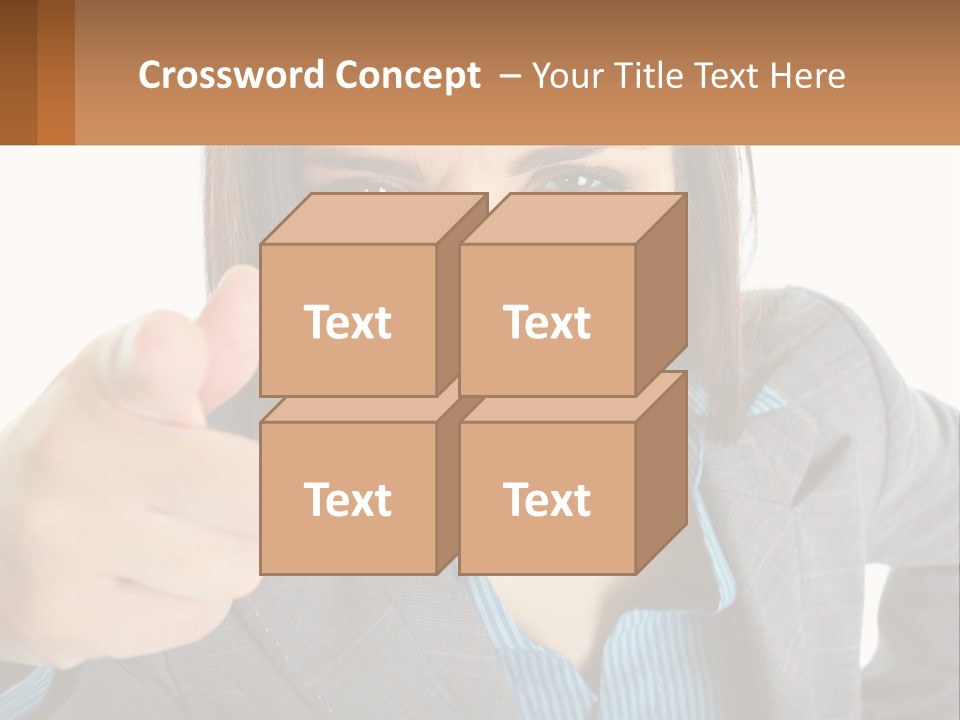 Businesswoman Professional Hand PowerPoint Template