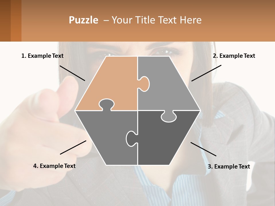 Businesswoman Professional Hand PowerPoint Template