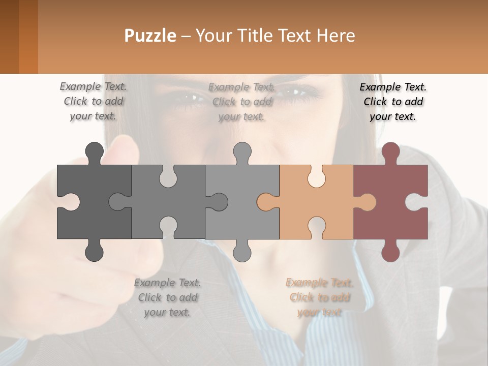 Businesswoman Professional Hand PowerPoint Template