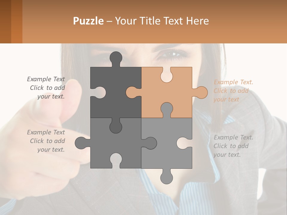 Businesswoman Professional Hand PowerPoint Template