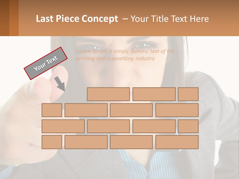 Businesswoman Professional Hand PowerPoint Template