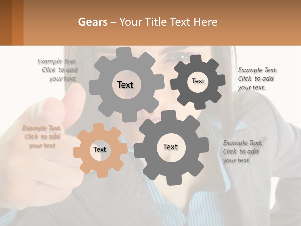 Businesswoman Professional Hand PowerPoint Template