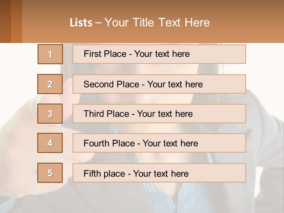 Businesswoman Professional Hand PowerPoint Template