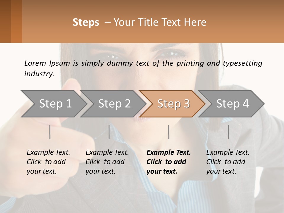 Businesswoman Professional Hand PowerPoint Template