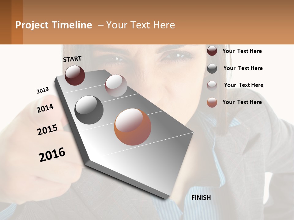 Businesswoman Professional Hand PowerPoint Template
