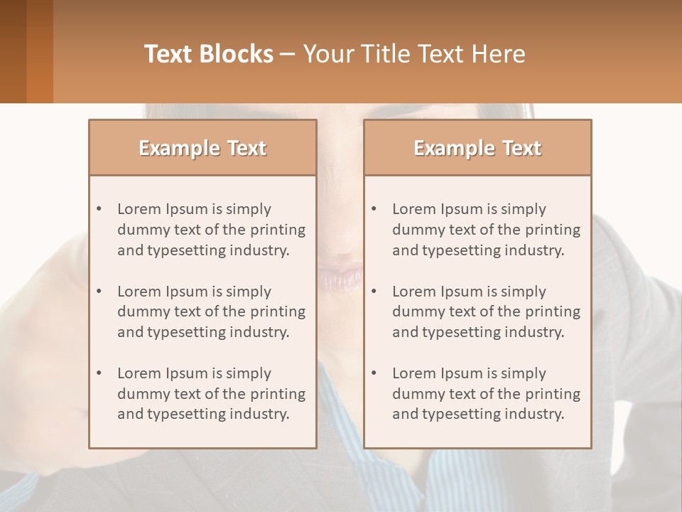 Businesswoman Professional Hand PowerPoint Template