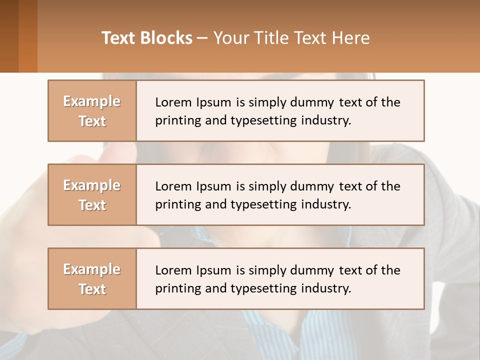 Businesswoman Professional Hand PowerPoint Template