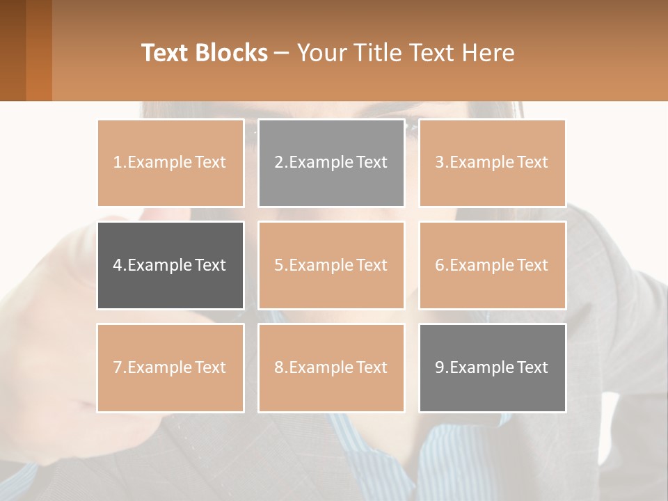 Businesswoman Professional Hand PowerPoint Template